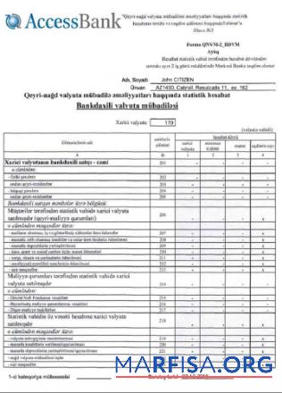 Realistic Azerbaijan Access bank statement word download for verification